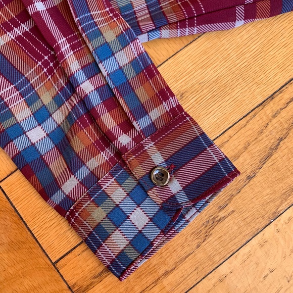 Anthropologie Maeve sheer plaid top - Picture 4 of 10